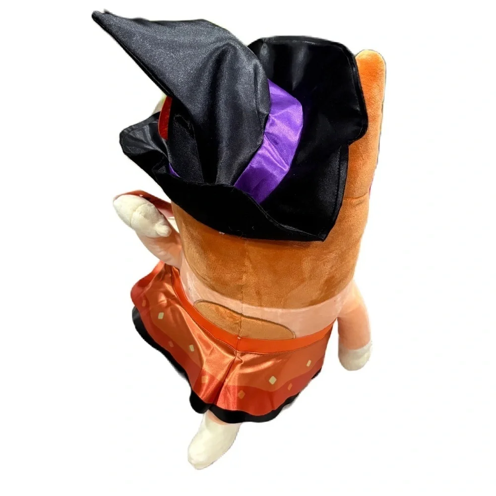 Bluey Bingo Halloween Witch Greeter Plush Statue Decor NEW Orange